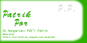 patrik por business card